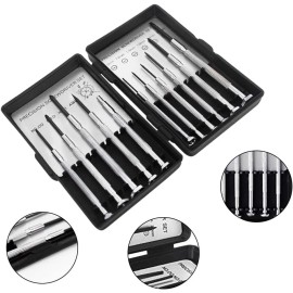 11 Piece Mini Precision Screwdriver Set – Chrome Finish