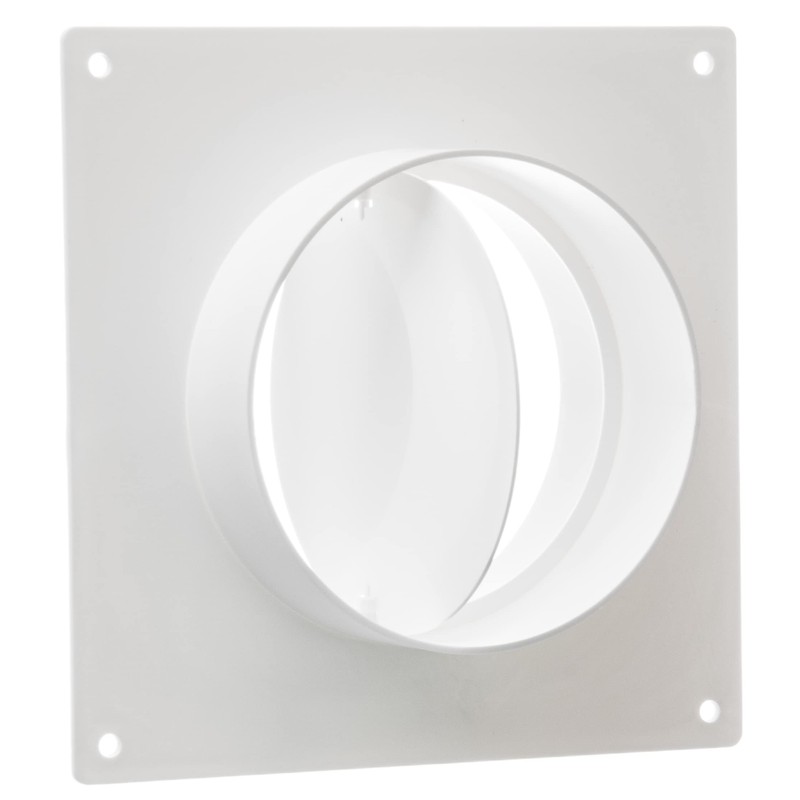 Ø 100mm / 4 inch Ventilation Wall Flange with Backdraught