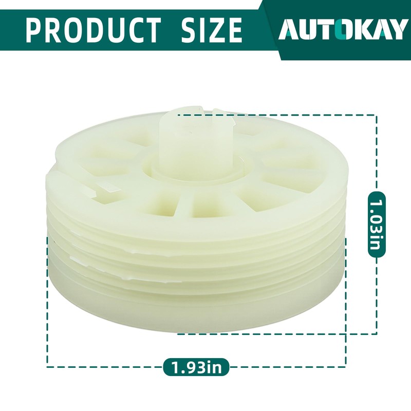 AUTOKAY Left Rear & Right Rear Window Regulator Sprockets Spools