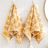 sense gnosis Clovers Pattern Yellow Hand Towels 100% Cotton Fall
