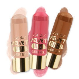 L.A. Girl Velvet Contour Sticks, Blush Pompom, 0.2 Ounce (Pack of 3)