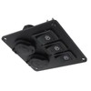 Car Marine 3+2combination LED Single Rocker Green Light Switch+Car Charger