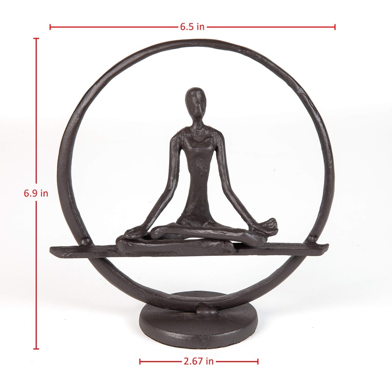 Danya B. Meditation Circle Cast Iron Sculpture | Contemporary Metal
