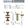 SORWDUERM 2 Pack Antique Brass Bronze Door Knobs Passage Door