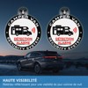 Ancable Camper Van Alarm Stickers with Suction Cup - Set