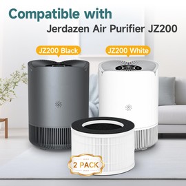 SAKEGDY 2-Pack JZ200 Replacement Filter, Compatible with Jerdazen Air Purifier JZ200, 3-in-1 Filter, Part # JZ200-RF