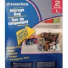 Essentials Large Storage Bags Heavy Duty Clear Plastic Zip-Lock w
