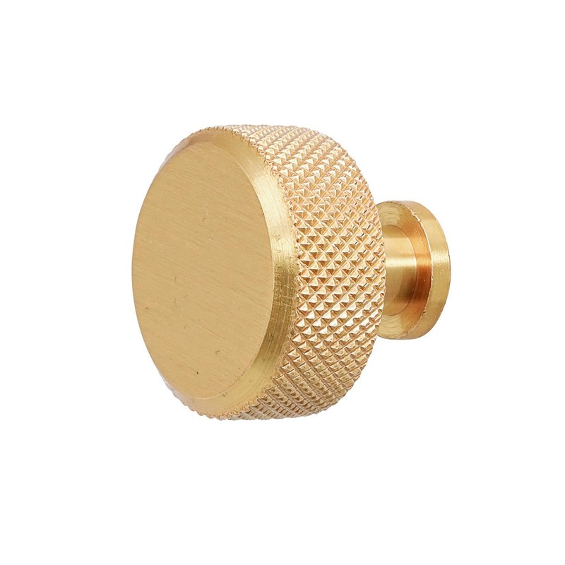 Decoranddecor Amelia Knurled 35mm Round Kitchen Cabinet Furniture Knobs Aluminium
