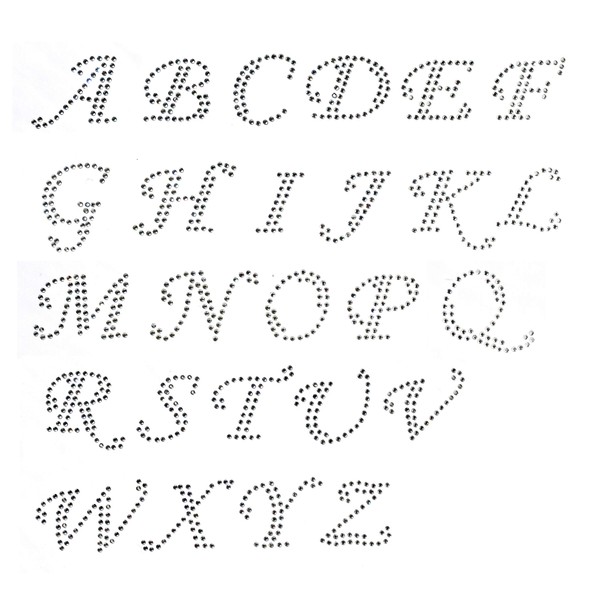 Pack of Cursive Alphabet 26 Letters A to Z Clear