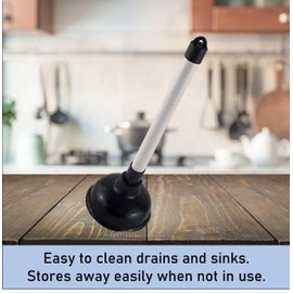 MEA Enterprise Sink Plunger Kitchen Sink Unblocker Heavy Duty Unblocking Effective Tool with 100mm (4 inch) Cup and 305mm (12 inch) Handle Drain Unblocker for Kitchen, Sink, Shower and Floor Drains