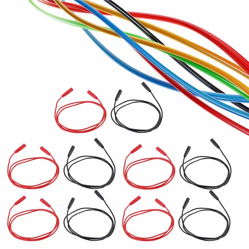 5 Sets Banana Test Lead Testing Cable Female to Female