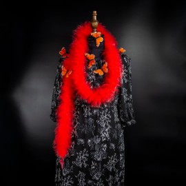 Berfutall-Elegant and Versatile Turkey Feather Boa 30 Grams and Marabou Feather Boa 50 Grams for Parties and Special Occasions Crafts, Weddings, and Holiday Decorations!- 2 Yards (C)