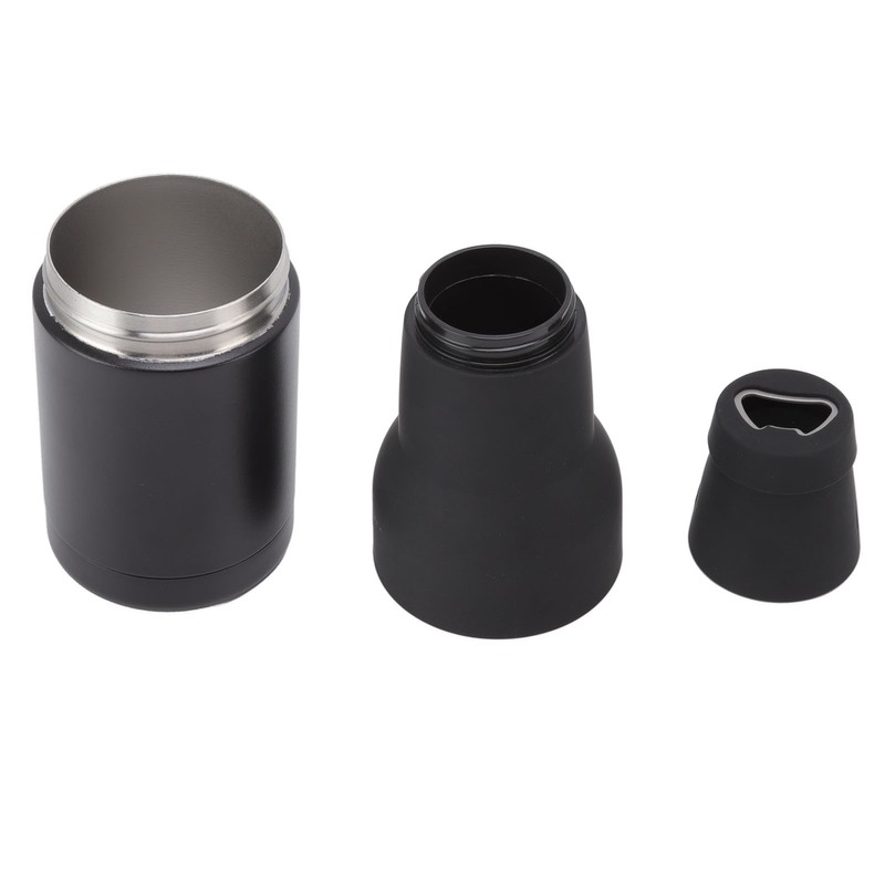 Stainless Steel Beer Can Double Walled Black Simple Insulated Cola