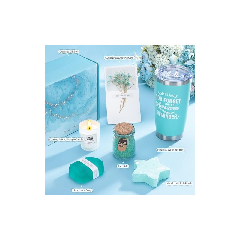 Canasta de Spa Relajante para Mujer 6En1,Regalos de Cumpleaños para