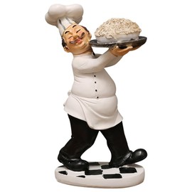 IMIKEYA Chef French Chef Figurine Cook Chef Collectible Statues Resin Chef Home Countertop Table Decoration for Country Cottage Decor (Ramen Chef) Resin Chef Figure
