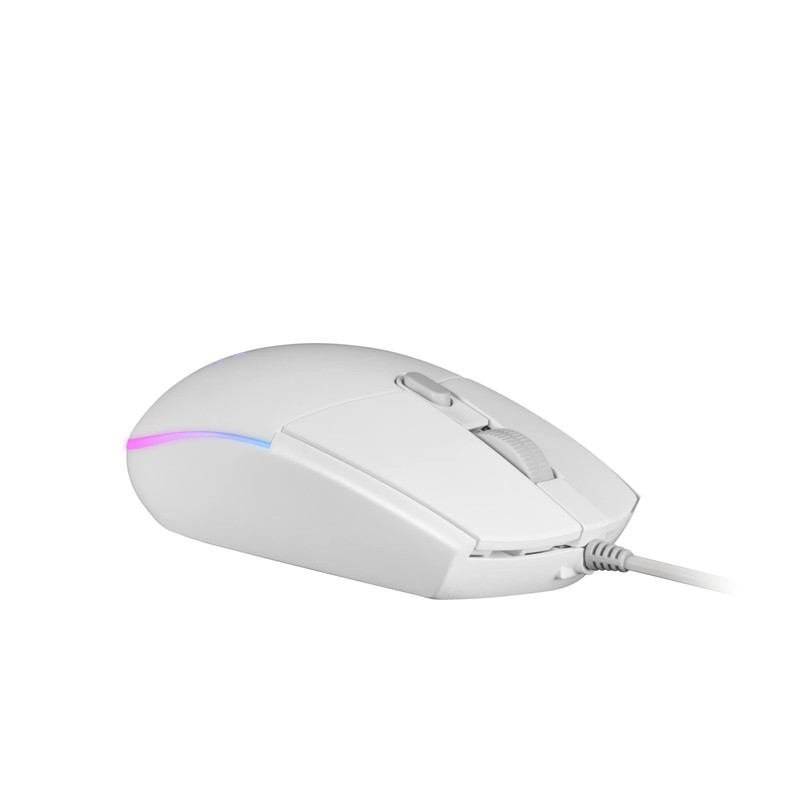 MARSGAMING Gaming MMGW White Gaming Mouse RGB Flow Non-Slip Mac/Windows/Linux