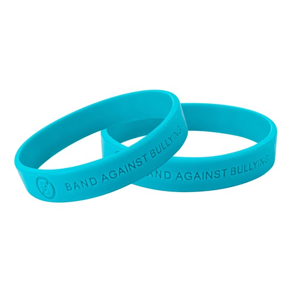 Fundraising For A Cause Teal Anti-Bullying Silicone Bracelets - Adult Size (Wholesale Pack - 50 bracelets)