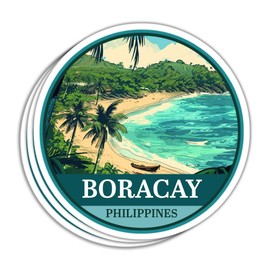 HOSALA Boracay Philippines Sticker, Boracay Philippines Souvenir Gift for Tourist, Travel Decoration, Luggage Travel Destination Sticker