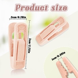 Feelorna 20 Pcs Velvet Hangers Clips, Non-Slip Clothes Hanger Clips Multi-Purpose Hanger Clips Strong Finger Flocked Clips for Pants Skirt Clothes Velvet Hanger (Pink)