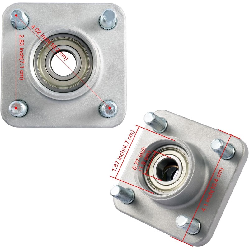 Roykaw Front Wheel Hub Assembly with Hub Bearing Compatible with