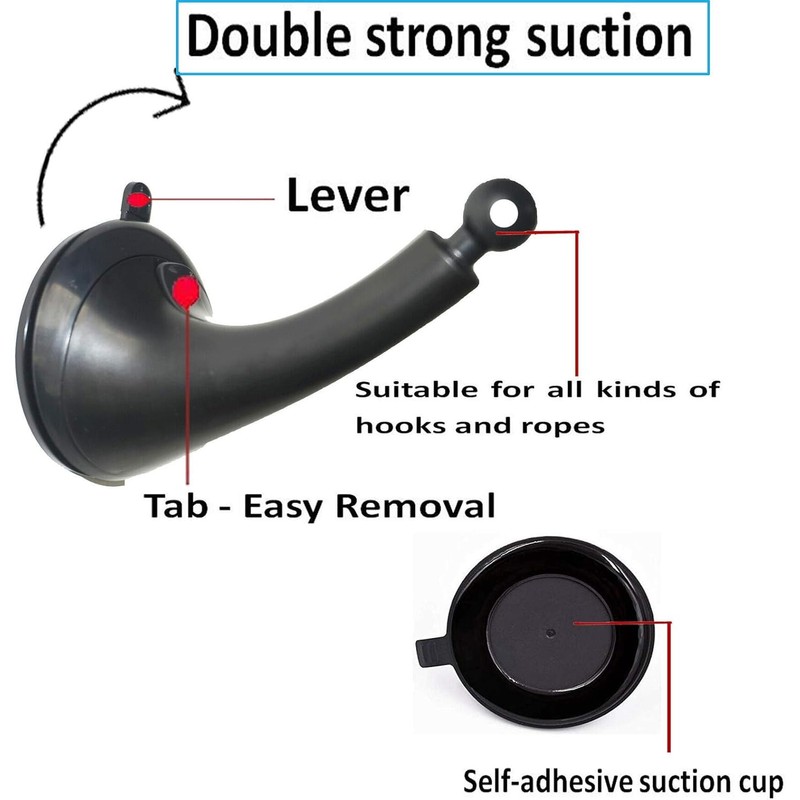 2 Pack Window Mount Hook, Window Bird Feeder Hanger Hook,