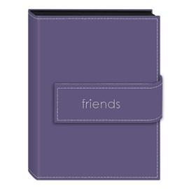 Pioneer Photo Albums 208 Pocket Sewn Leatherette Cover Album with Embroidery Trim Strap Closure for 4 by 6-Inch Prints, Lavender