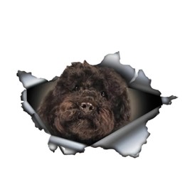 Car Sticker Poodle Sticker 15 cm (5.9 Inch) Black Poodle Car Sticker 3D Ripped Reflective Car Sticker Waterproof Pet Dog Funny Sticker Laptop Bumper Rear Window Decor