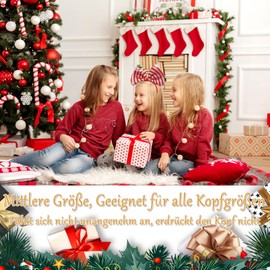 EONFAVE Christmas Hair Hoop for Adults, Christmas Headband, Red Christmas Headband, Comfortable Christmas Headpiece, Women, Red Headband with Large Bow for Girls, Christmas Party Hair Accessories