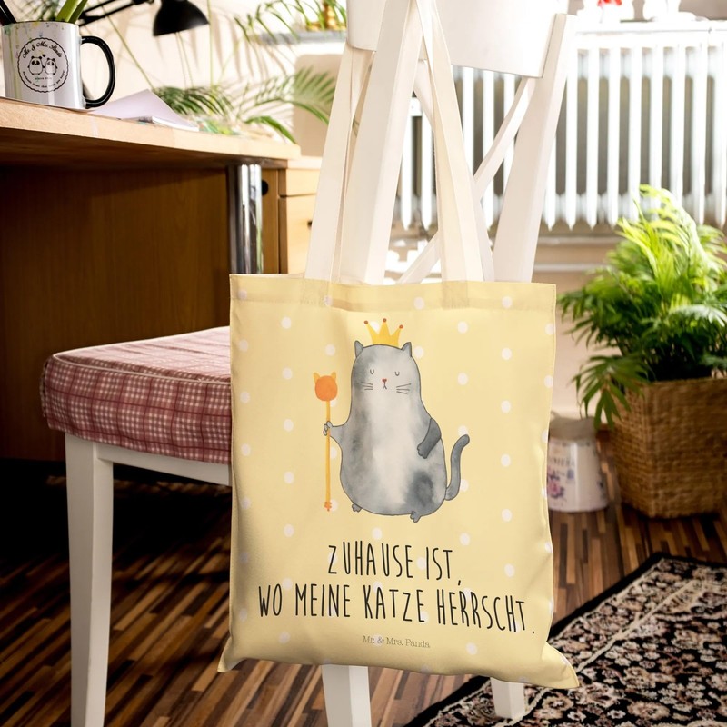 Mr. & Mrs. Panda Shopping Bag Cats Koenig, yellow