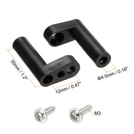 sourcing map PCB Plastic Fixed Feet Circuit Board Standoff Black Mounting Spacer 30mm with Screws for Mainboard Game Console, 20 Set