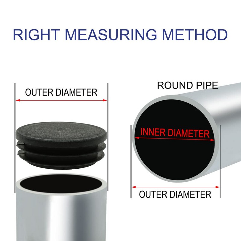 sourcingmap 1 7/8" 48mm OD Plastic Round Tube Ribbed Inserts