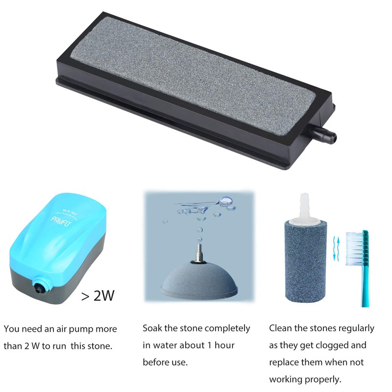 Pawfly 4 Inch Air Stone Grey Mineral Bubble Stone Bar