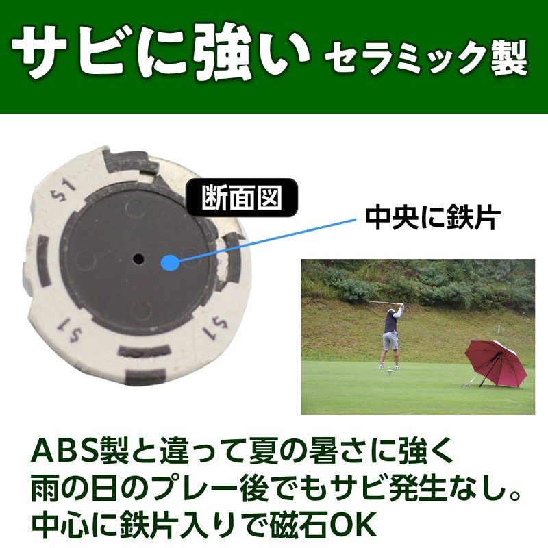 Salerno ゴルフ マーカー ポーカー チップマーカー ラウンド用品 グランドゴルフ 袋セット