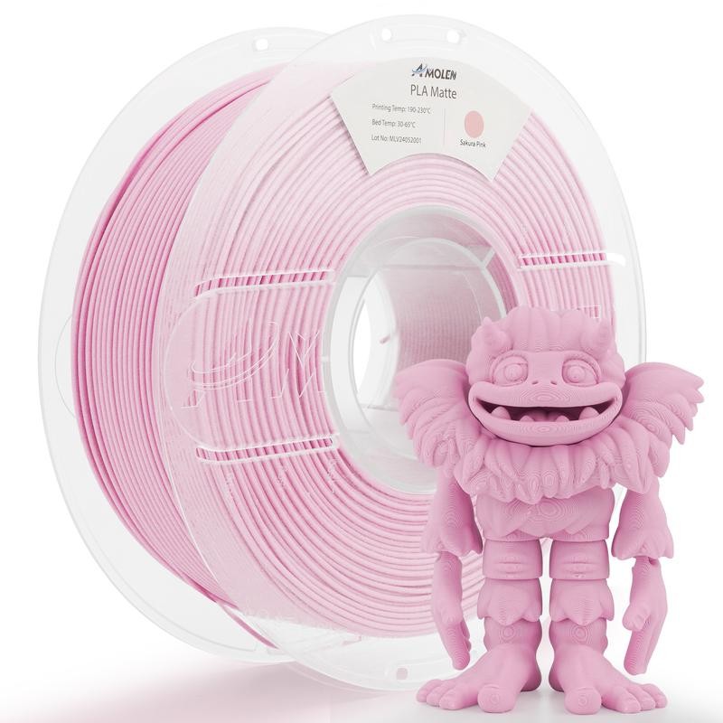 AMOLEN Matte Filament, PLA Filament 1.75mm,3D Printer Filament +/- 0.03mm,1kg/2.2lbs:_Matte