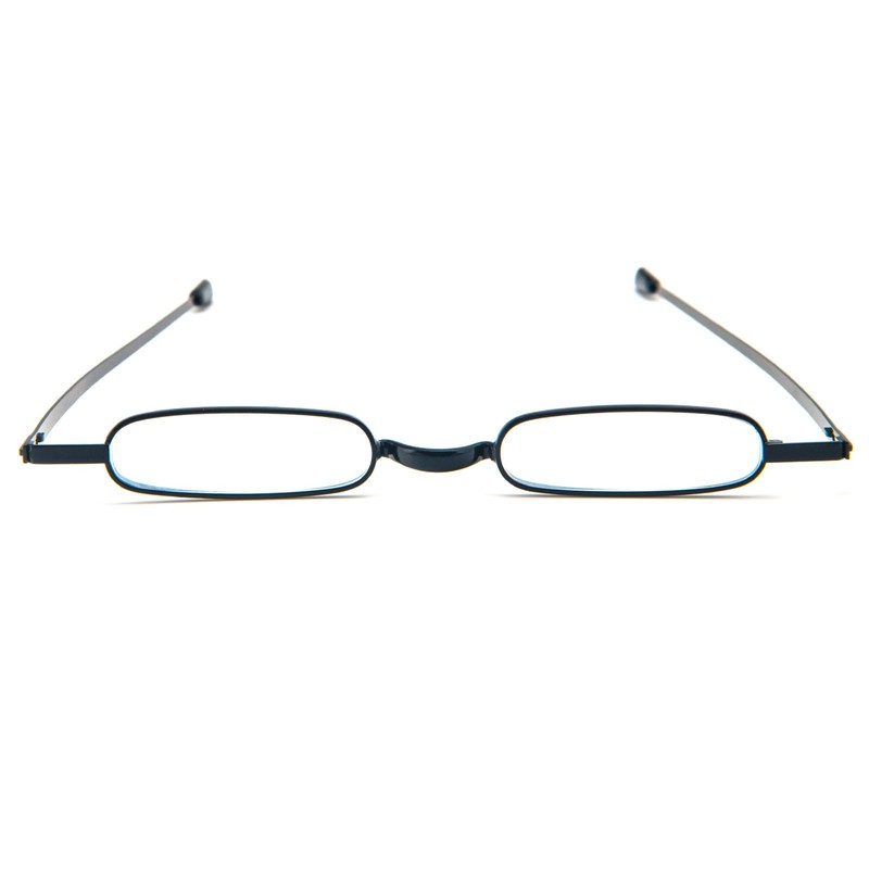 [REAVEE] 老眼鏡 メタル 革製ケース付き コンパクト ポケットに収納 軽量 男女兼用 おしゃれ 度数