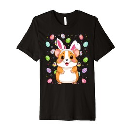 Hamster Happy Easter Egg Hunt Bunny Ear Hamster Easter Premium T-Shirt