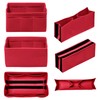 DailyPlus Purse Organizer Insert, Felt Bag Organizer, 14 Pockets, Red,