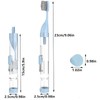 2Pcs Travel Toothbrushes Kit Fold Travel Size Toothbrushes Built-in Toothpaste