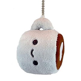100% Soft Coffee Plush Charm Keychain