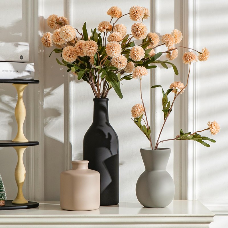 Fake Flowers in Vase for Centerpieces, Faux Flowers in Modern
