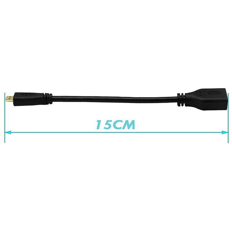 Rosebe Micro HDMI Male to Mini HDMI Female Adapter Cable