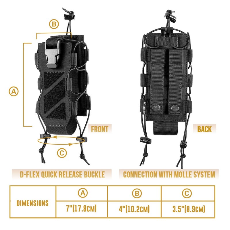 OneTigris Outdoor Water Bottle Holder Molle Field Bottle Bag 32