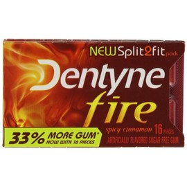 Dentyne Fire Cinnamon - Split2Fit Pack(Pack of 6)