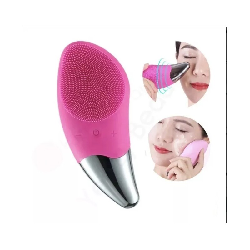 Sonic Facial Brush Cepillo Facial Eléctrico Silicona Recargable Usb+3 Jabones