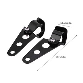 29mm 33mm motorbike motorcycle fork streetfighter Headlight clamp Mount mounts bracket Brackets 30mm 33mm 35mm, 2pcs Motorcycle Headlight Mount Brackets Fork Racer 28mm-34mm (Black)