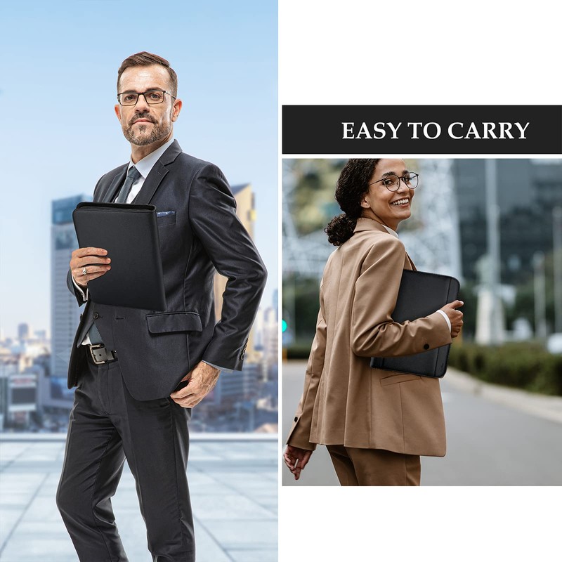 ProCase Portfolio Business Padfolio Folder with Zipper, Conference Meeting Executive