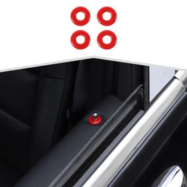 Amayum Fit for Jeep Grand Cherokee 2011-2020 Inner Door Lock Pin Ring Cover Door Bolt Door Lock Pin Cover Interior Accessories,Red