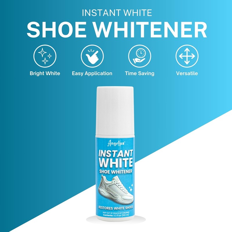 Angelus Instant Shine Liquid Shoe Polish White 3.3oz | Applicator
