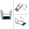 Amarine Made 4 Step Pontoon Boat Ladder Stainless Steel Telescoping
