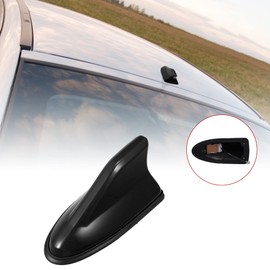 X AUTOHAUX Shark Fin Shape Car Roof Aerial Antenna Signal Antenna Gloss Black